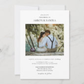 Modern Simple Photo Photo Wedding Invitation Einladung (Vorderseite)