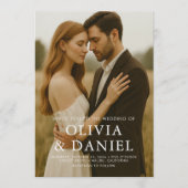 Modern Simple Photo Wedding Einladung (Vorderseite)