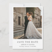 Modern Simple Photo Wedding QR Save The Date (Vorderseite)