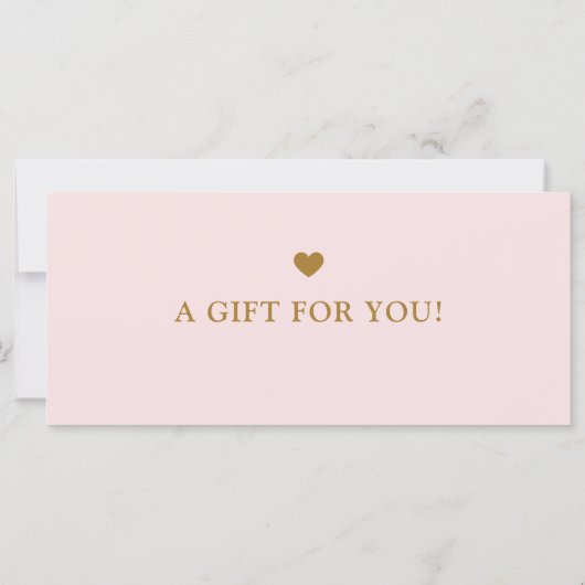 Modern Simple Pink Business Logo Gift Certificate (Rückseite)