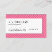 Modern Simple Pink Hello Script Name Typografie Visitenkarte (Rückseite)