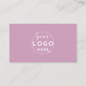 Modern Simple Pink Logo Custom Icons Social Media Visitenkarte (Rückseite)