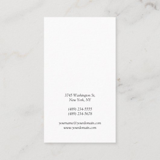 Modern Simple Plian Minimalistisch Red White Visitenkarte (Rückseite)