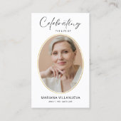 Modern Simple Prayer Photo Sympathy Cards Visitenkarte (Vorderseite)