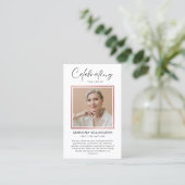 Modern Simple Prayer Photo Sympathy Cards Visitenkarte (Stehend Vorderseite)