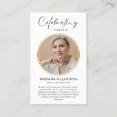Modern Simple Prayer Photo Sympathy Cards Visitenkarte (Vorderseite)
