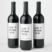 Modern Simple Pregnancy Announcement Wine Label Weinetikett (Flaschen)