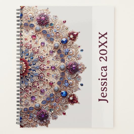 Modern Simple Pretty Colorful Cute Mandala Planner Planer (Vorderseite)