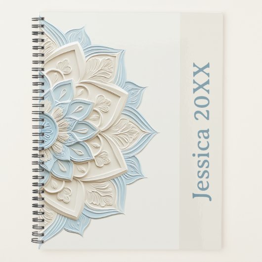 Modern Simple Pretty Colorful Cute Mandala Planner Planer (Vorderseite)