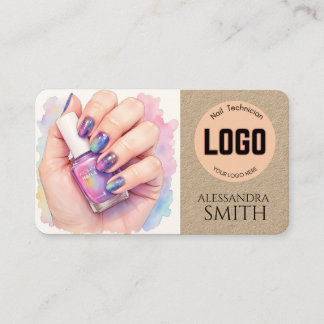 Modern Simple Professional Business Nail Tech Card Telefonnummerkarte