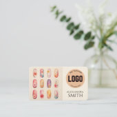 Modern Simple Professional Business Nail Tech Card Telefonnummerkarte (Stehend Vorderseite)