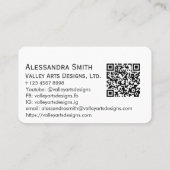Modern Simple Professional Business Nail Tech Card Telefonnummerkarte (Rückseite)