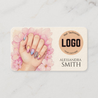 Modern Simple Professional Business Nail Tech Card Telefonnummerkarte