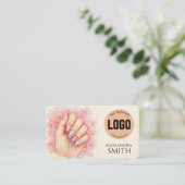 Modern Simple Professional Business Nail Tech Card Telefonnummerkarte (Stehend Vorderseite)