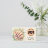 Modern Simple Professional Business Nail Tech Card Telefonnummerkarte (Stehend Vorderseite)