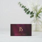 Modern Simple Professional Elegant Gold Monogram Visitenkarte (Stehend Vorderseite)