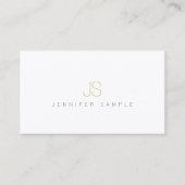 Modern Simple Professional Elegant Gold Monogram Visitenkarte (Vorderseite)