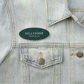 Modern Simple Professional Green Magnetic Namensschild (Beispiel)