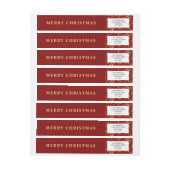 Modern Simple Red Gold Frohe Weihnachten (Bogen)
