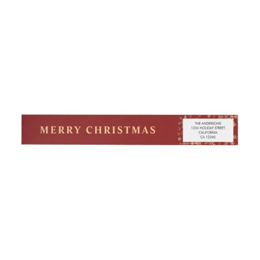 Modern Simple Red Gold Frohe Weihnachten (Person)