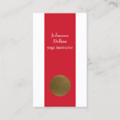 Modern Simple Red Imitats Cooper Circle Yoga Studi Visitenkarte (Vorderseite)