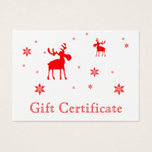 Modern Simple Red Moose Snowflakes Geschenkkarte