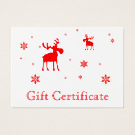 Modern Simple Red Moose Snowflakes Geschenkkarte