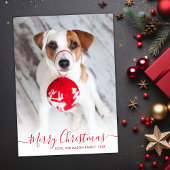 Modern Simple Red Script 2 Foto Weihnachten