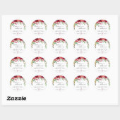 Modern Simple Rote Rose Danke Sticker (Blatt)