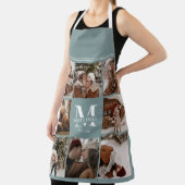 Modern Simple Sage Green Foto Collage | Monogramm Schürze (InSitu)