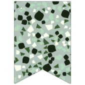 Modern Simple Sage Green Terrazzo Wimpelkette (Dritte Fahne)