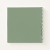 Modern Simple Sage Green Wedding Budget Gästebuch Notizblock (Rückseite)