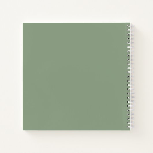 Modern Simple Sage Green Wedding Budget Gästebuch Notizblock (Rückseite)