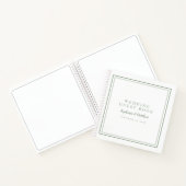 Modern Simple Sage Green Wedding Budget Gästebuch Notizblock (Innenseite)