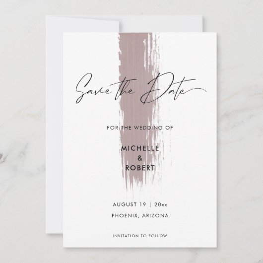 Modern Simple Sand Terracotta Pinakothek Züst Save The Date (Vorderseite)