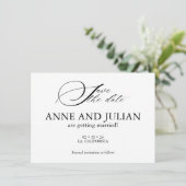 Modern Simple Save the date card with Back photo (Stehend Vorderseite)