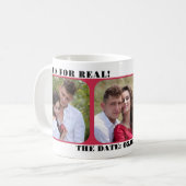 Modern Simple Save The Date Photo Mug Kaffeetasse (Vorderseite Links)