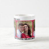 Modern Simple Save The Date Photo Mug Kaffeetasse (Mittel)