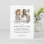 Modern Simple Script 15 Quinceanera Foto Geburtsta Einladung (Stehend Vorderseite)