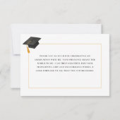 Modern Simple Script 4 Photo collage Graduation Dankeskarte (Rückseite)