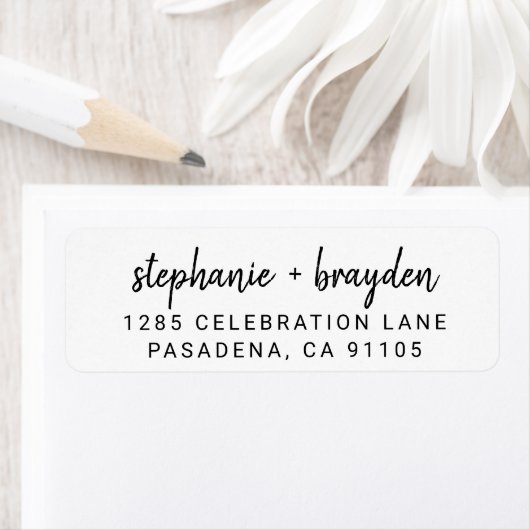 Modern Simple Script 50. Geburtstag Rücksendeadres (Insitu)