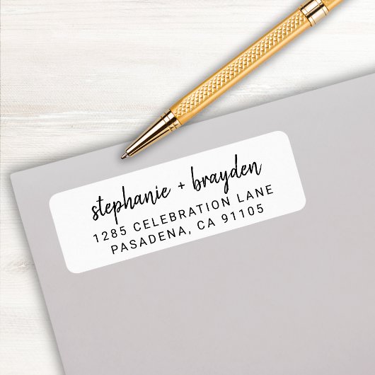 Modern Simple Script 50. Geburtstag Rücksendeadres