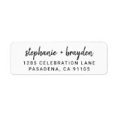 Modern Simple Script 60. Geburtstag Rücksendeadres (Vorne)