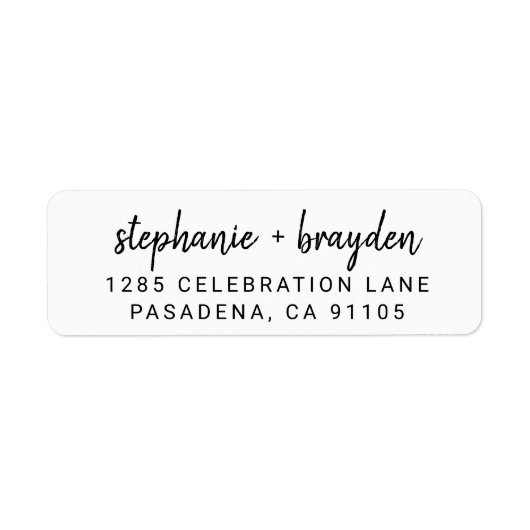 Modern Simple Script 60. Geburtstag Rücksendeadres (Vorne)