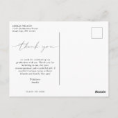 Modern Simple Script Abschluss Foto Vielen Dank Postkarte (Rückseite)