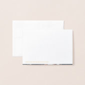 Modern Simple Script and Foto Wedding Vielen Dank Folienkarte (Rückseite mit Umschlag)