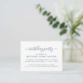 Modern Simple Script Birthday Party Ticket (Stehend Vorderseite)
