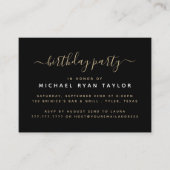 Modern Simple Script Birthday Party Ticket (Vorderseite)