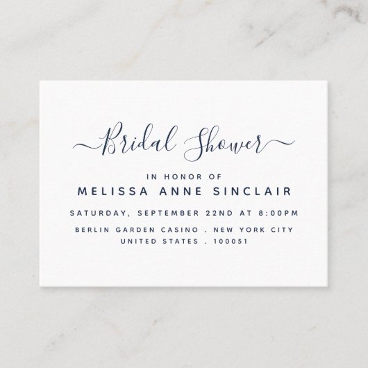 Modern Simple Script Brautparty Ticket laden (Vorderseite)