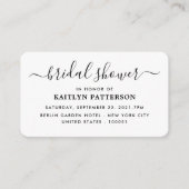 Modern Simple Script Brautparty Ticket laden Begleitkarte (Vorderseite)